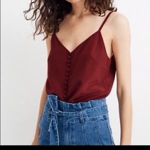 MADEWELL Silk Buttondown Cami - Size 14